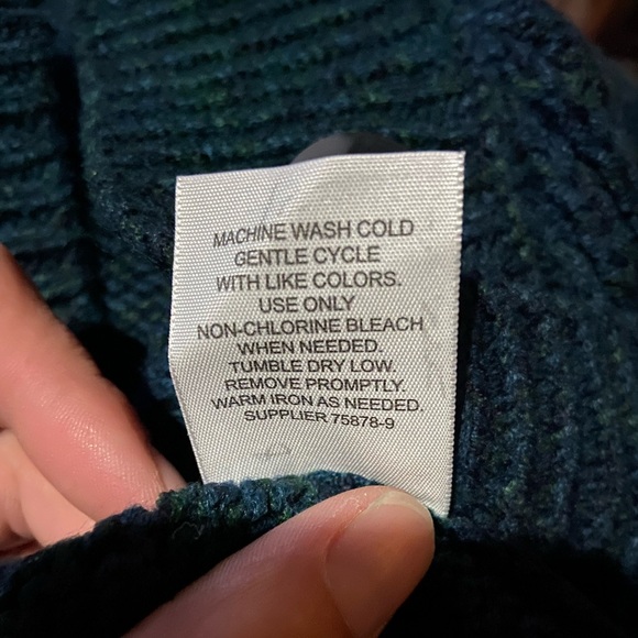 St. John’s Bay Teal Cable Knit Cardigan Sweater - Picture 5 of 5